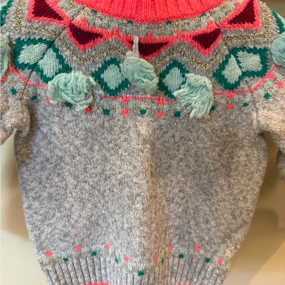 Cat & Jack Toddler Girls Boho Knit Sweater and Tulle Skirt Size 18 Months